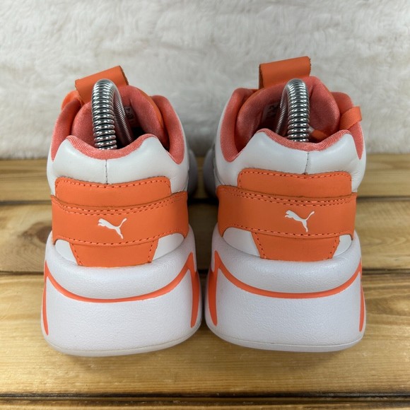 NEW Puma Womens Size 7 Nova x Pantone 2 Running Shoes Coral White Leather - Picture 4 of 11